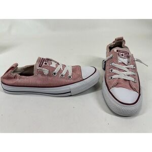Converse Chuck Taylor All Star Shoreline Slip Red Striped Sneakers Womens Size 7